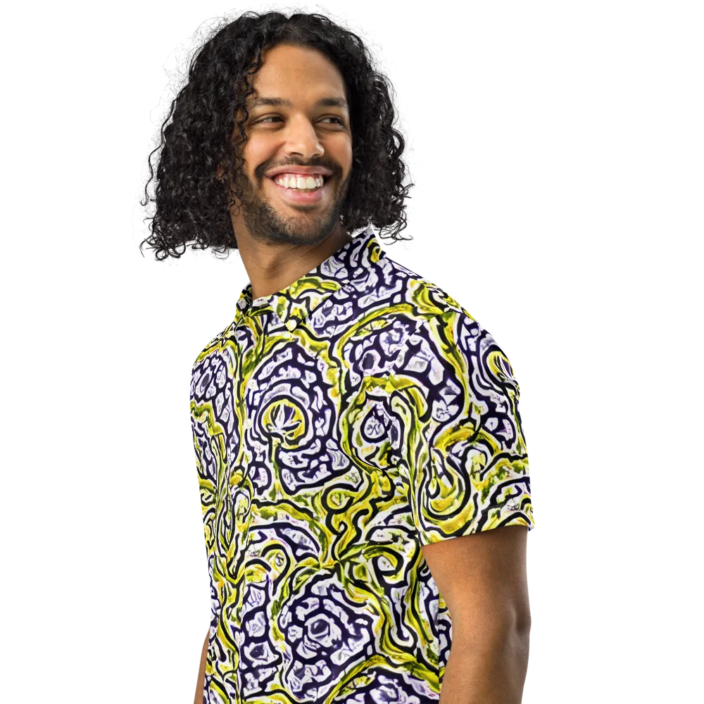 Citrine Ink on Men's Slim Fit Polo Shirt — Left Front