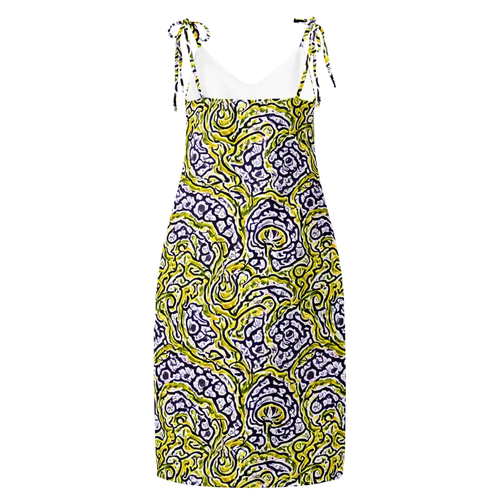 Citrine Ink on Slip Dress — Back