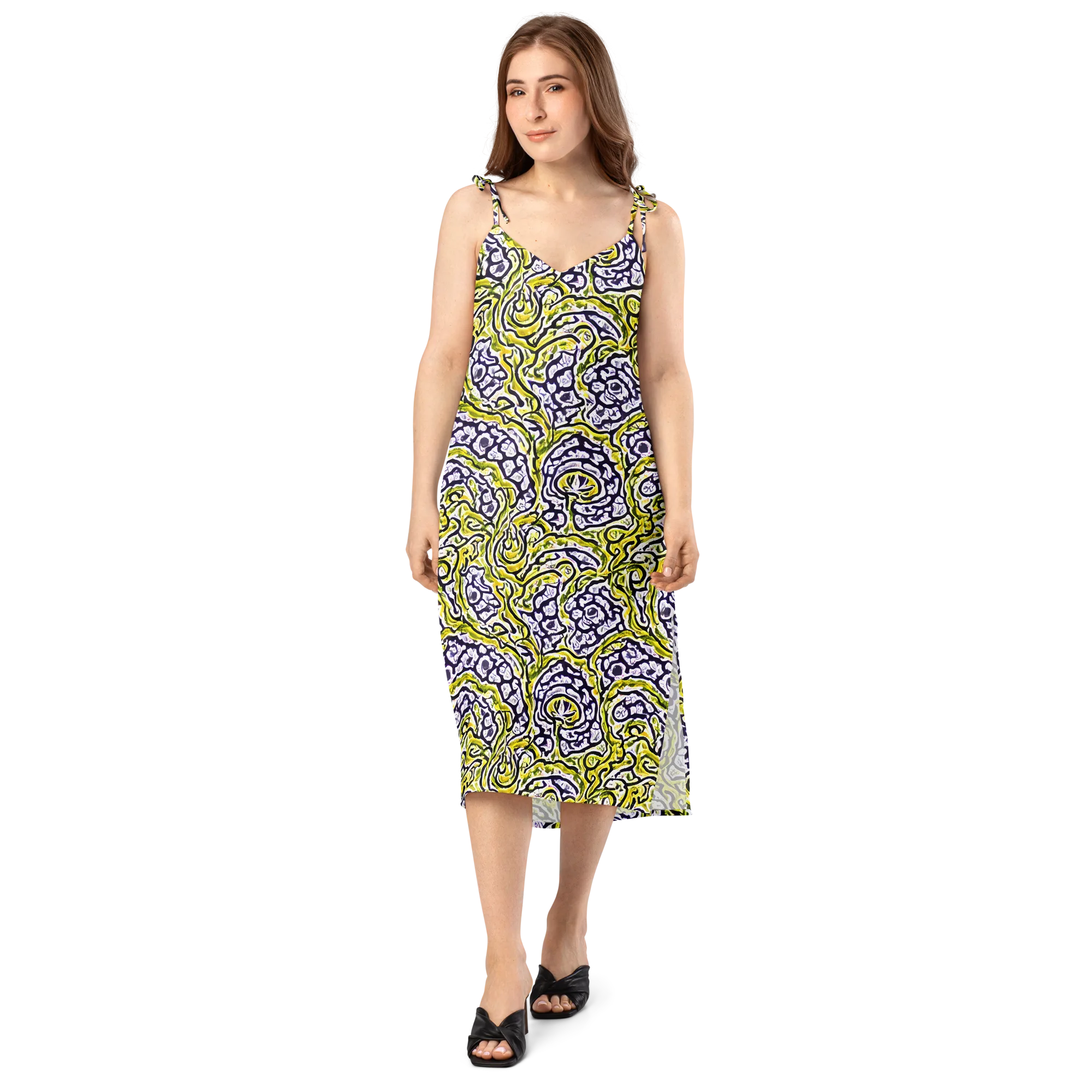 Citrine Ink on Slip Dress — Front