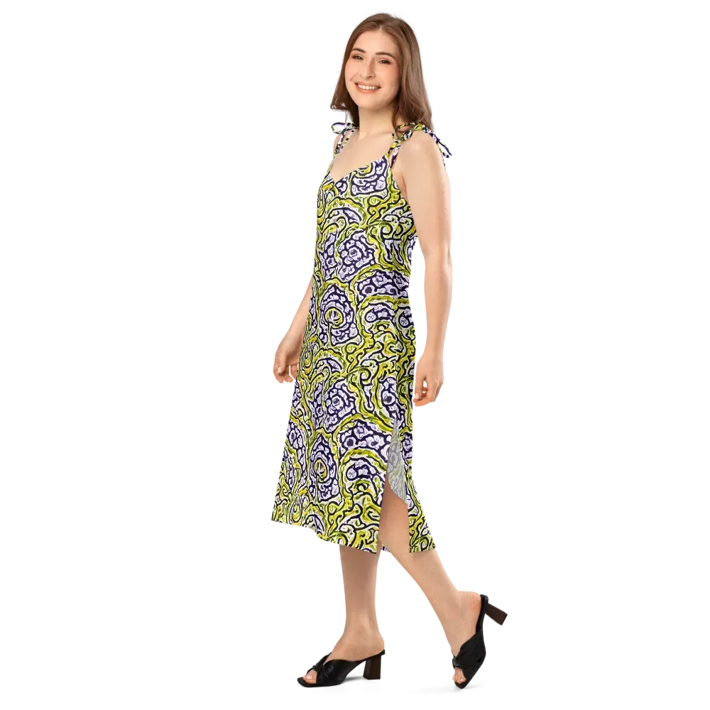 Citrine Ink on Slip Dress — Left Front
