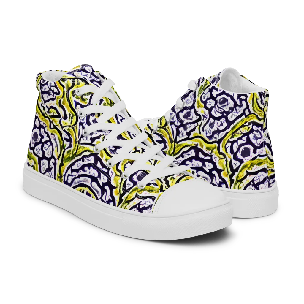 Citrine Ink on Women's High Top Canvas Shoes — Right