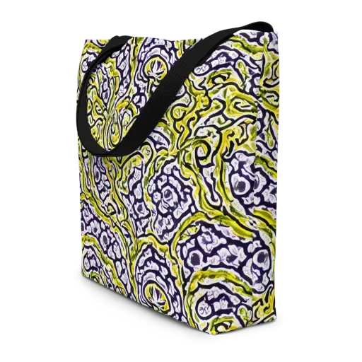 Citrine Ink on a Large Tote Bag W/ Pocket