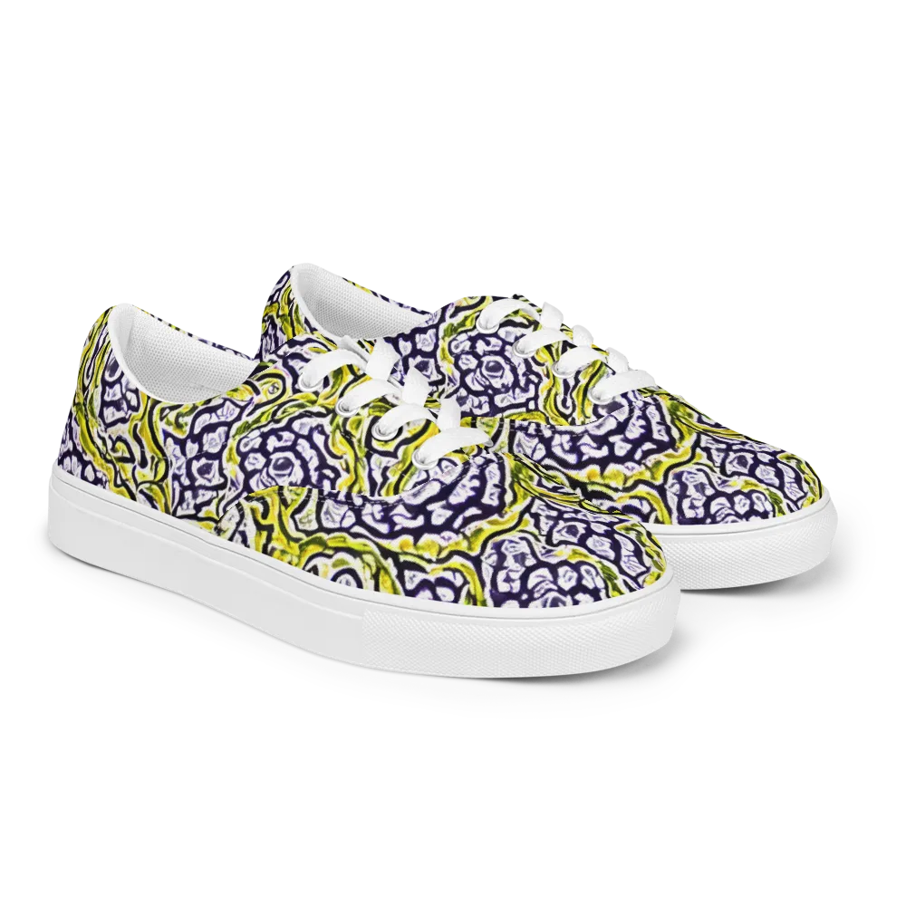 Citrine Ink on Men's Lace-Up Canvas Shoes — Right Front