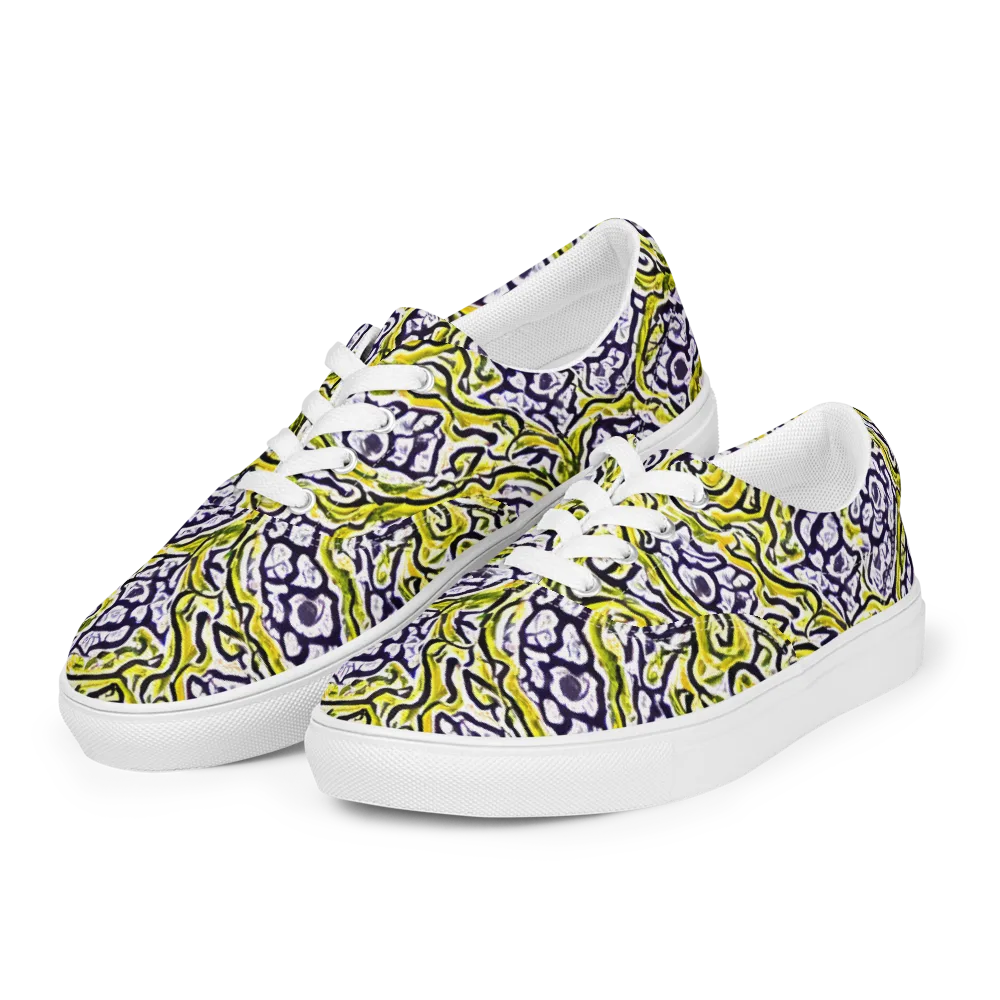 Citrine Ink on Men's Lace-Up Canvas Shoes — Left Front