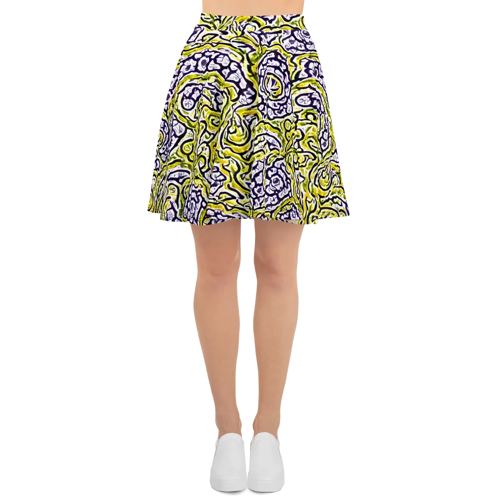 Citrine Ink on Skater Skirt — Front