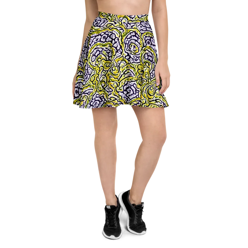 Citrine Ink on Skater Skirt — Front