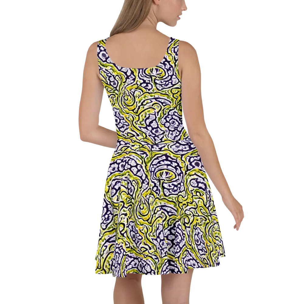 Citrine Ink on Skater Dress — Back