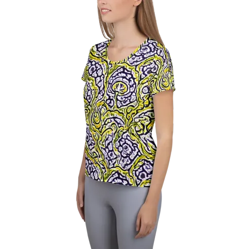 Citrine Ink on a Women's Athletic T-Shirt
