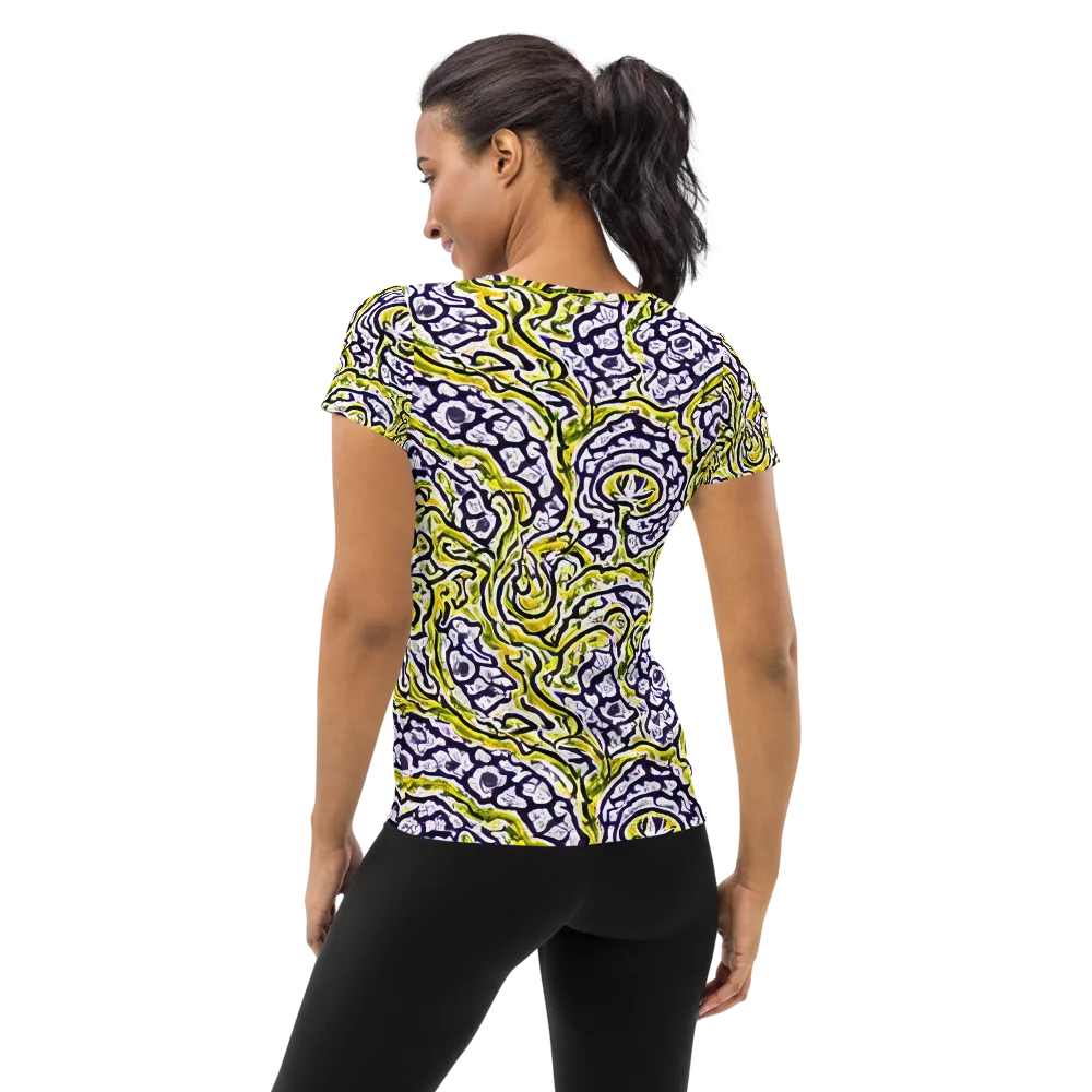 Citrine Ink on Women's Athletic T-Shirt — Back