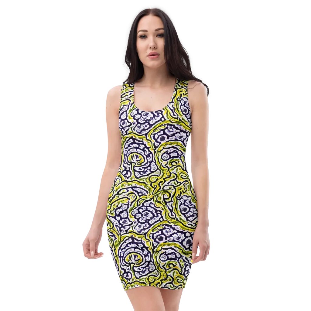 Citrine Ink on Bodycon Dress — Front