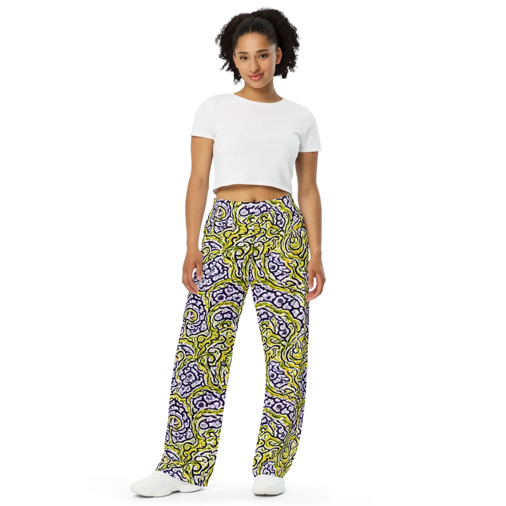Citrine Ink on Wide-Leg Pants — Front