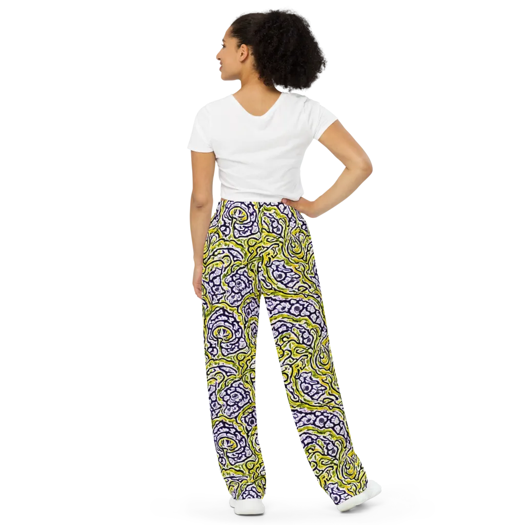 Citrine Ink on Wide-Leg Pants — Back