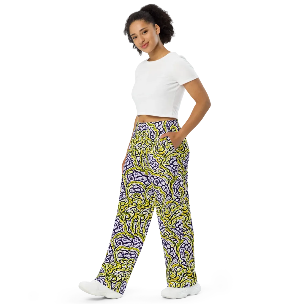 Citrine Ink on Wide-Leg Pants — Left Front