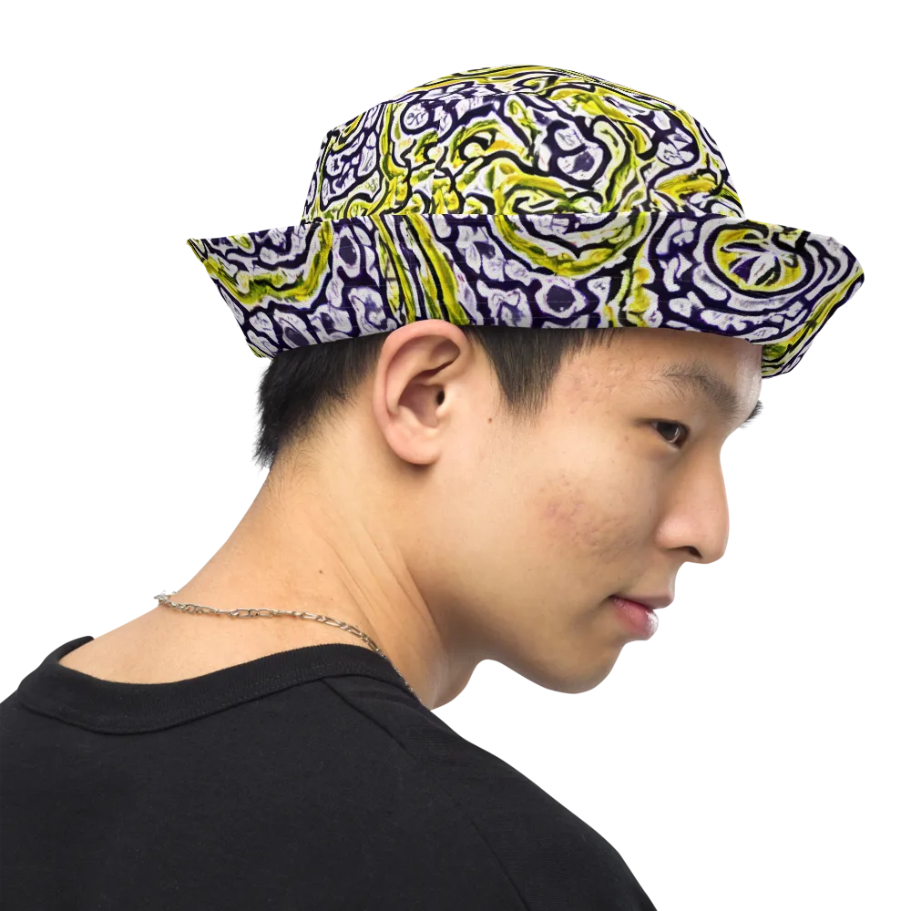 Citrine Ink on Reversible Bucket Hat — Right Outside