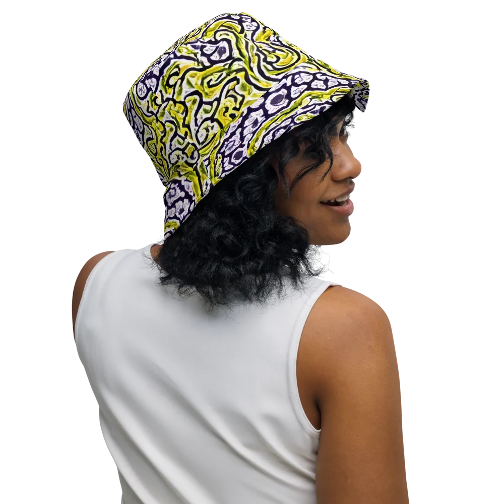 Citrine Ink on Reversible Bucket Hat — Right Outside