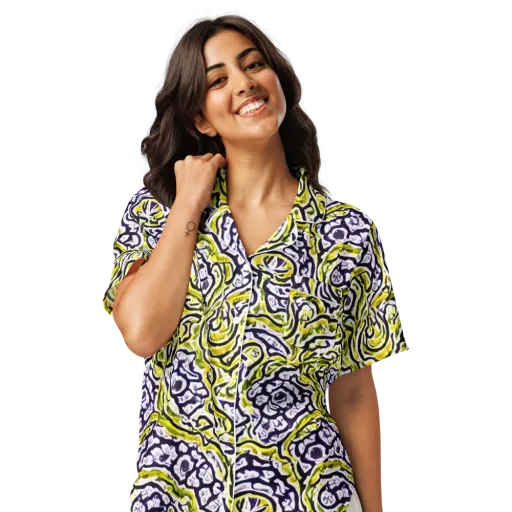 Citrine Ink on a Women's Short Sleeve Pajama Top