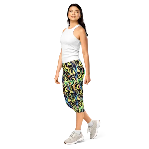 Color Vortex on a Capri Leggings