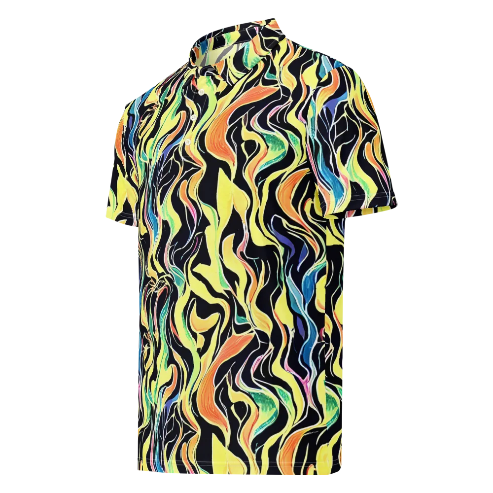 Color Vortex on Men's Slim Fit Polo Shirt — Left Front