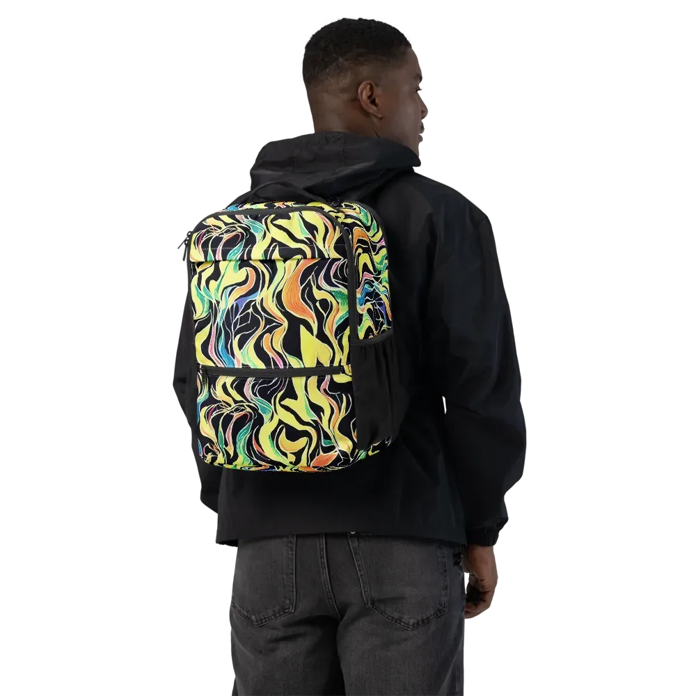 Color Vortex on Utility Backpack — Back