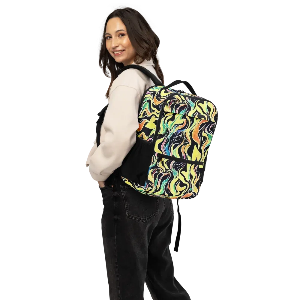 Color Vortex on Utility Backpack — Back
