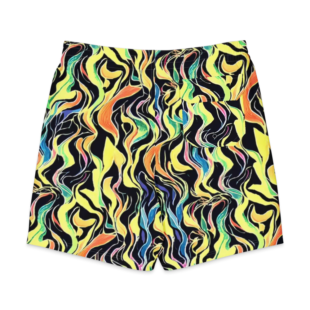 Color Vortex on Men's Board Shorts — Back