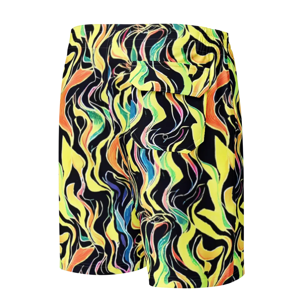 Color Vortex on Men's Board Shorts — Back