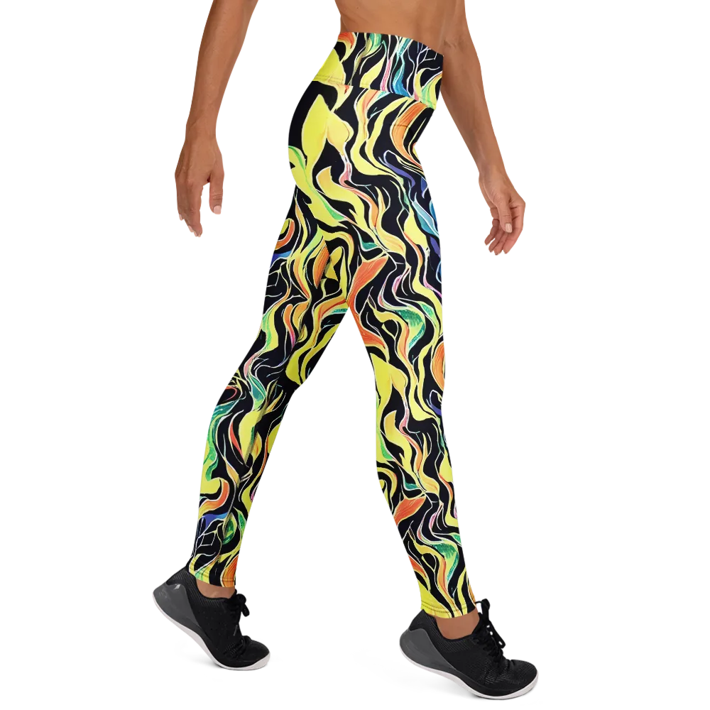 Color Vortex on Yoga Leggings — Right