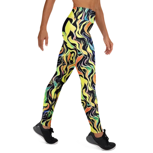 Color Vortex on a Yoga Leggings