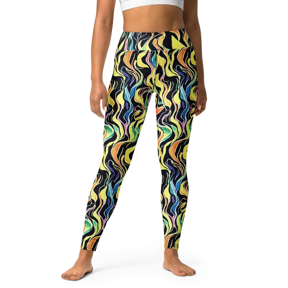 Color Vortex on Yoga Leggings — Front