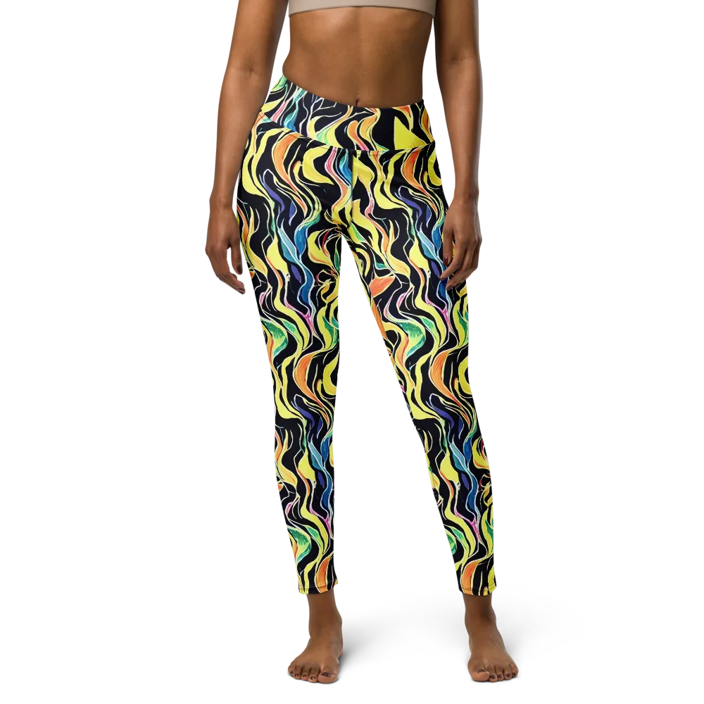 Color Vortex on Yoga Leggings — Front