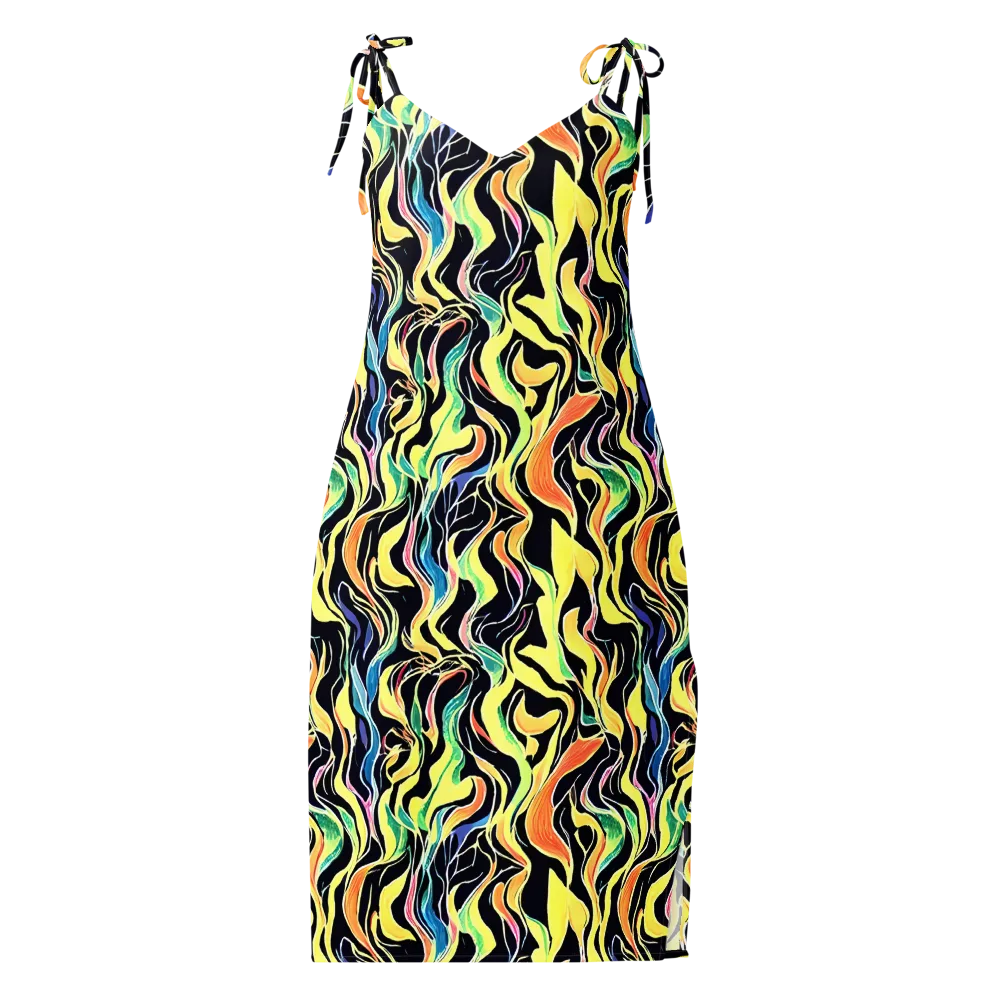 Color Vortex on Slip Dress — Front