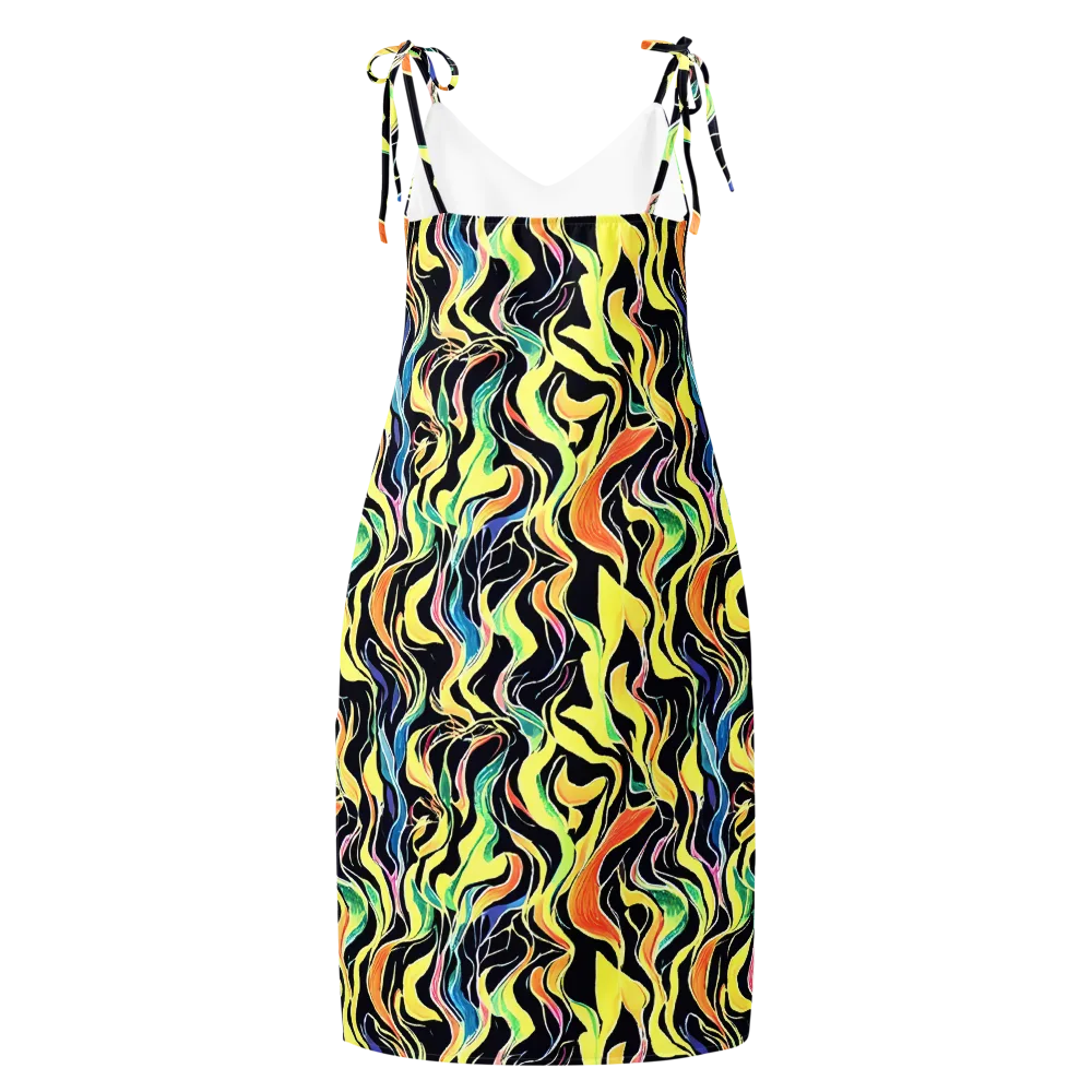 Color Vortex on Slip Dress — Back