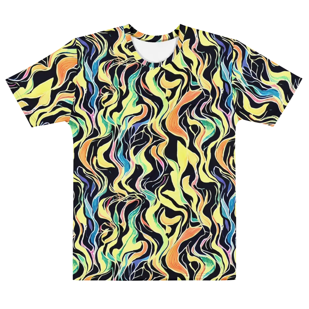 Color Vortex on Men's Cotton Crew Neck T-Shirt — Front