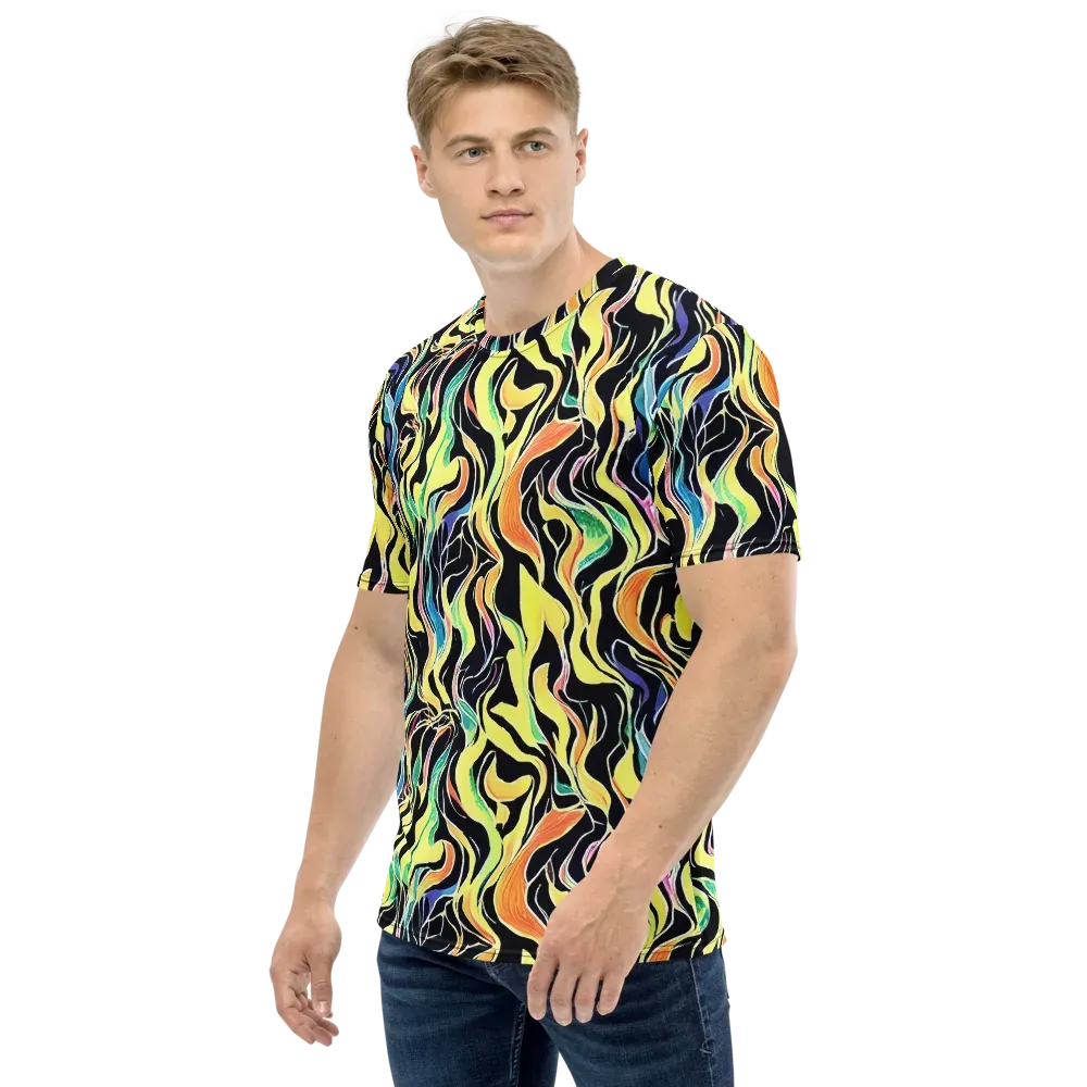 Color Vortex on Men's Crew Neck T-Shirt — Left