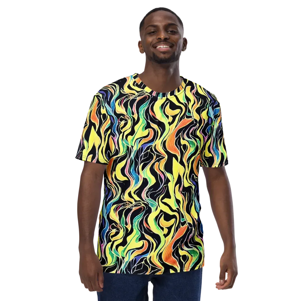 Color Vortex on Men's Crew Neck T-Shirt — Front