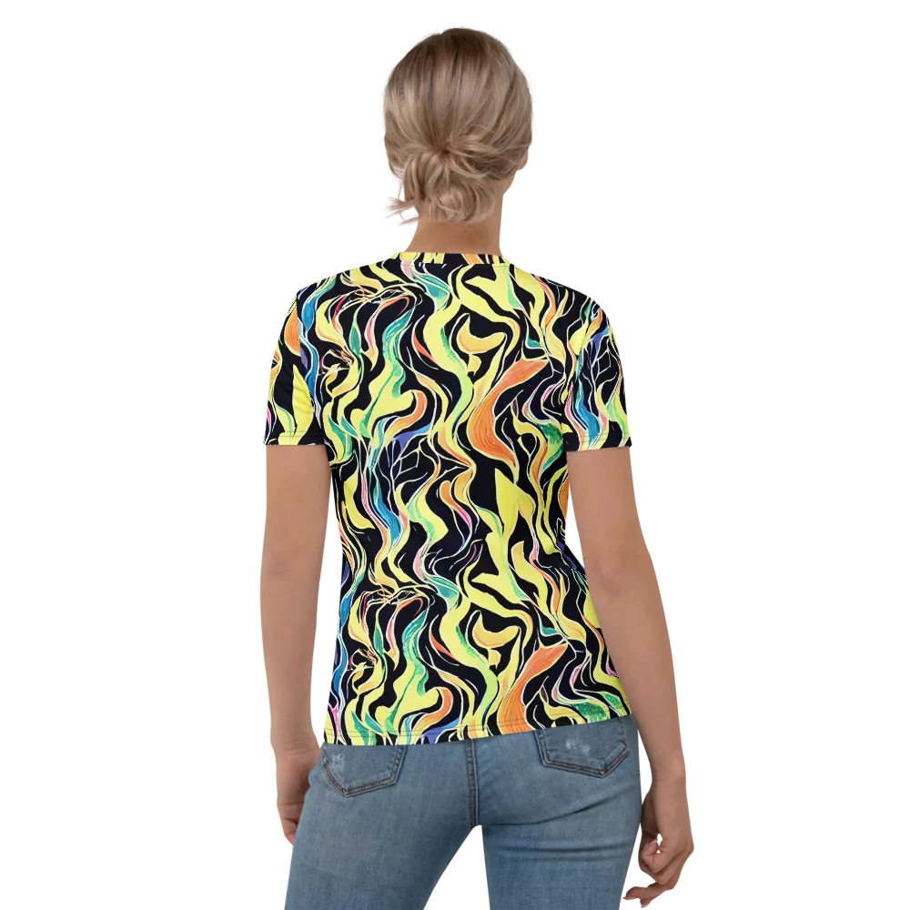 Color Vortex on Women's Crew Neck T-Shirt — Back