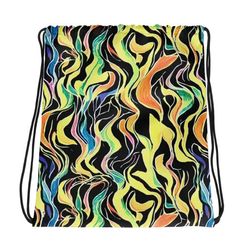Color Vortex on a Drawstring Bag