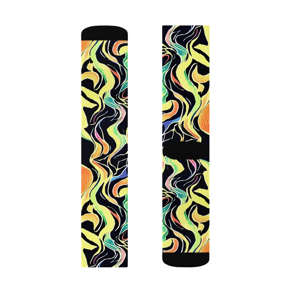 Color Vortex on Socks — Left Sock