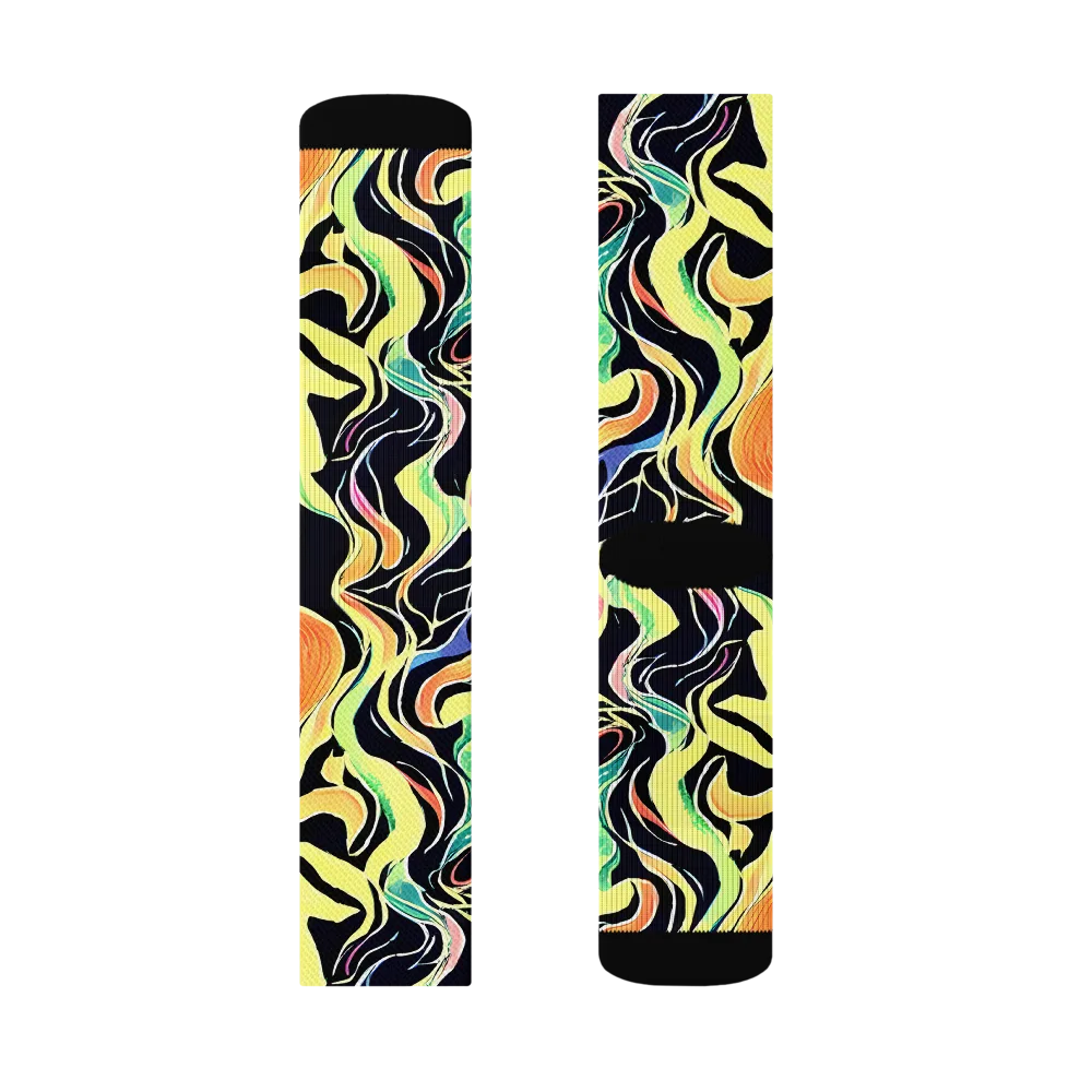 Color Vortex on Socks — Right Sock