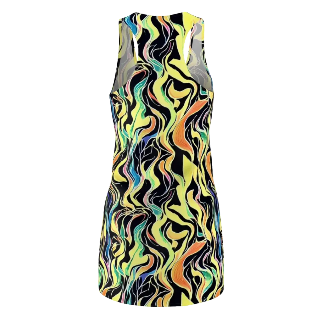 Color Vortex on Racerback Dress — Back