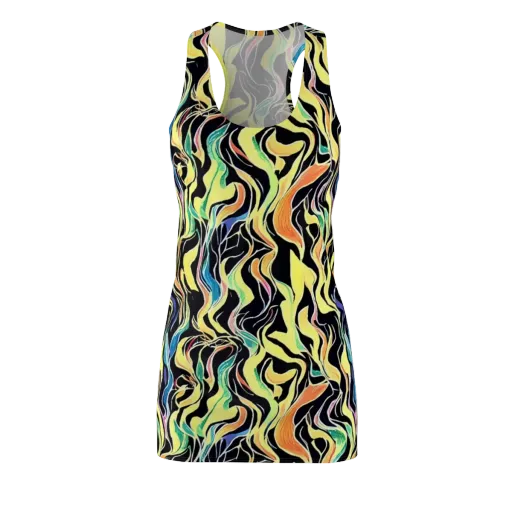 Color Vortex on a Racerback Dress