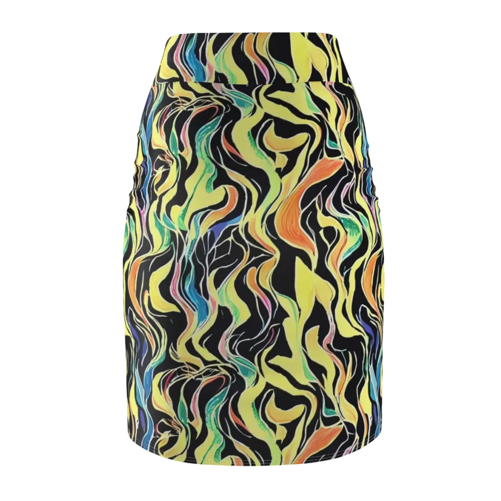 Color Vortex on Pencil Skirt — Back