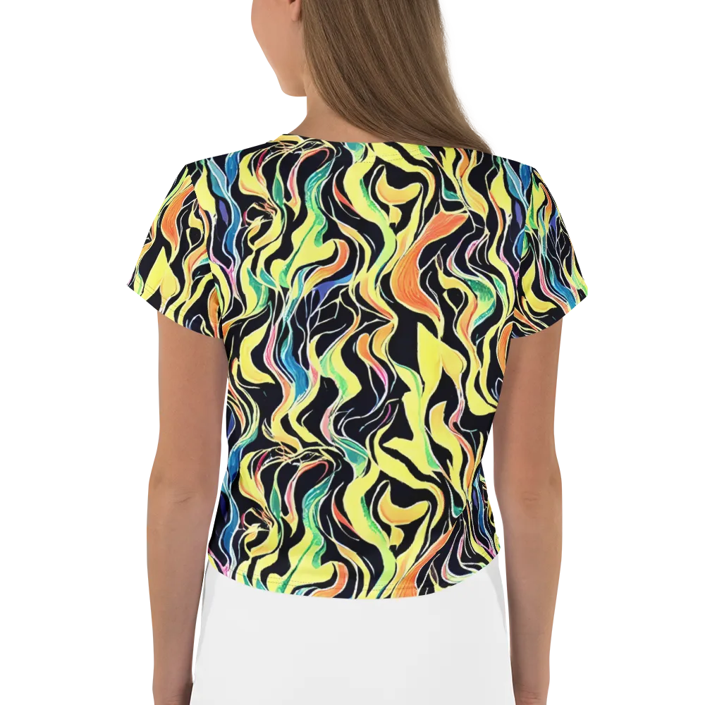 Color Vortex on Crop Tee — Back