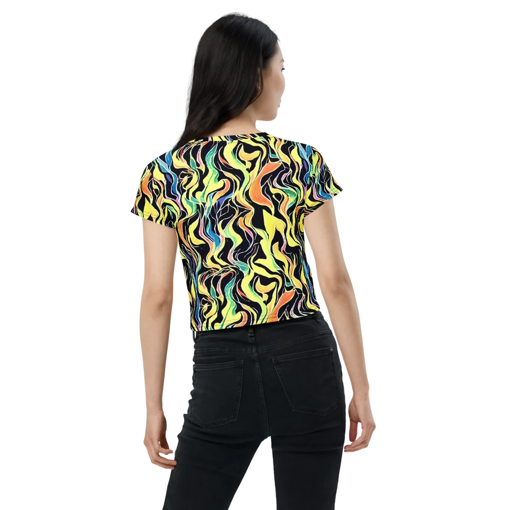 Color Vortex on Crop Tee — Back