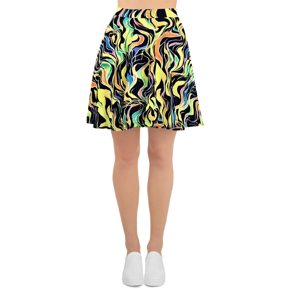 Color Vortex on Skater Skirt — Front