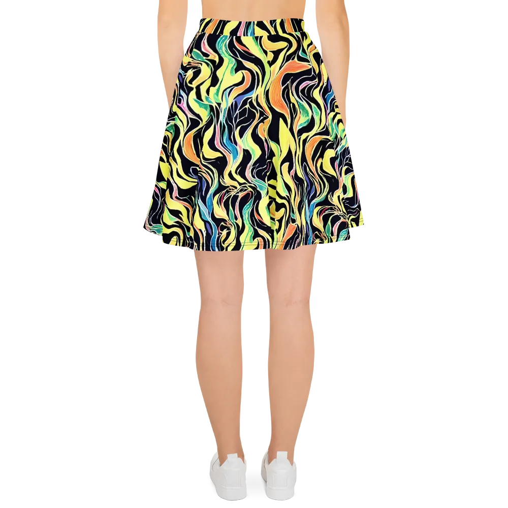 Color Vortex on Skater Skirt — Back