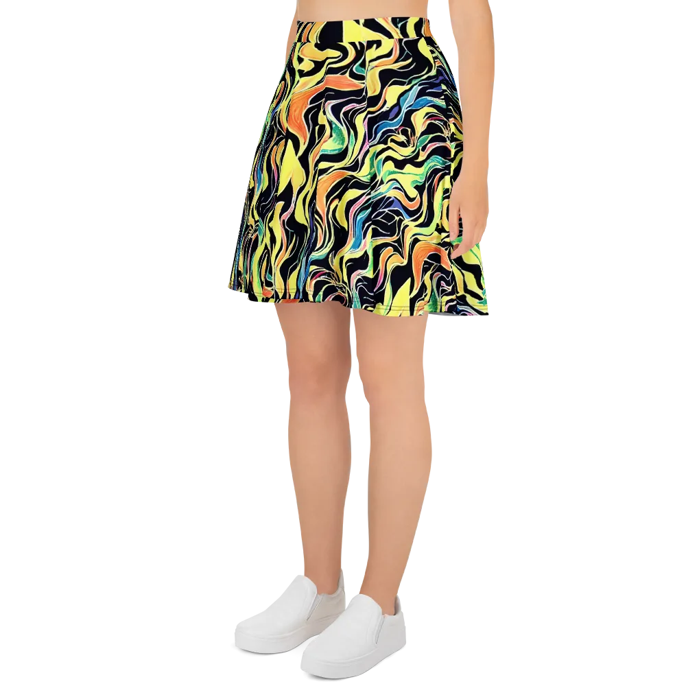 Color Vortex on Skater Skirt — Left