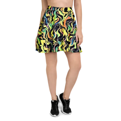 Color Vortex on a Skater Skirt