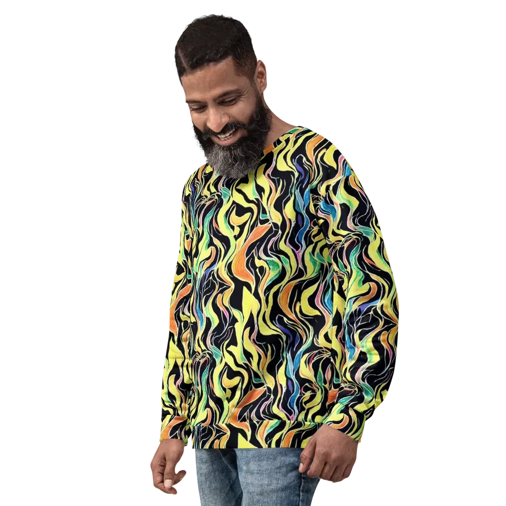 Color Vortex on Sweatshirt — Left Front