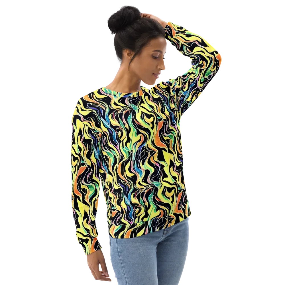 Color Vortex on Sweatshirt — Right Front